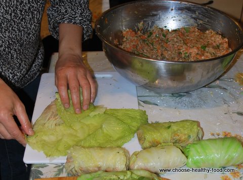 cabbage rolls recipe-stuffing cabbage rolls