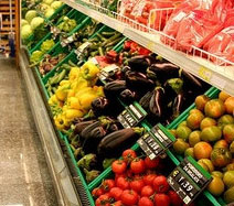 aisle with healthy food