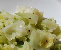 steamed cabbage