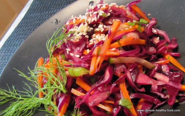 best cabbage recipes - red cabbage salad