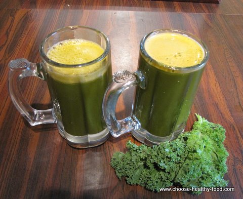 Tasty kale juice recipe with veggies