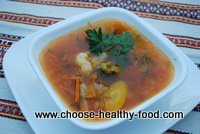 russian cabbage soup with veggies