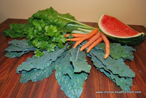 Kale Juice Recipe - ingredients